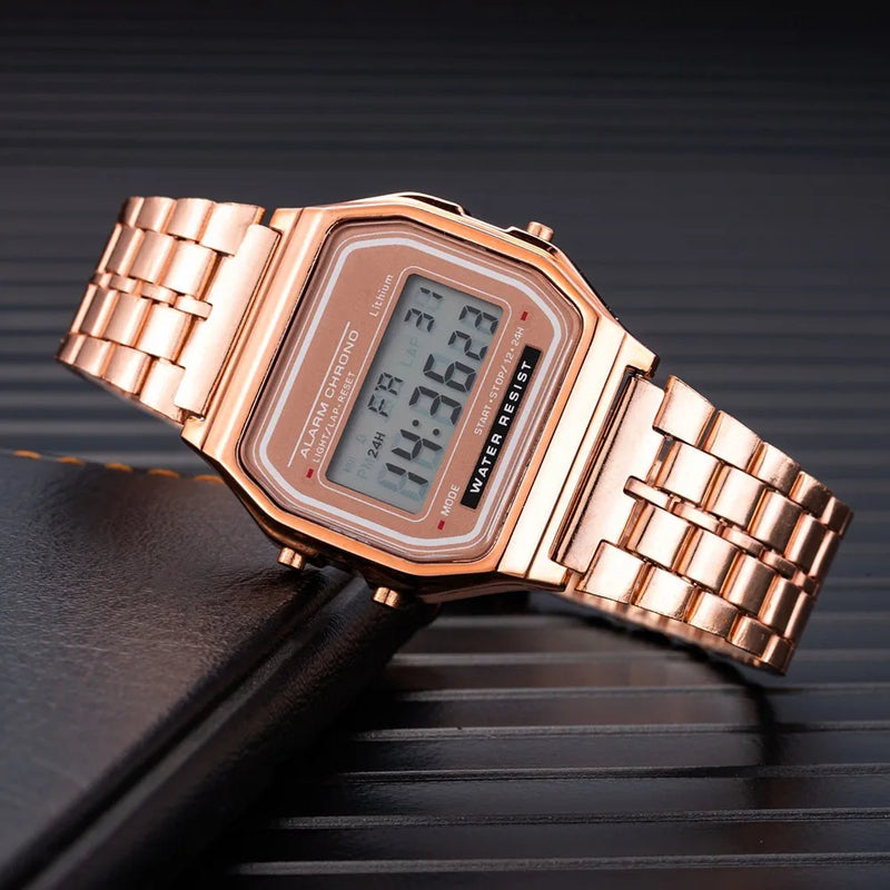 Relógio GoGoey Digital Feminino Rose Gold – Elegância e Modernidade para o Seu Estilo