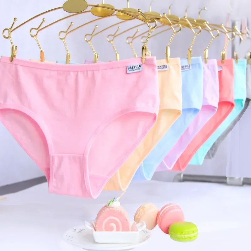 Conjunto com 10 Peças de Calcinha para Adolescentes e Crianças - Roupas Íntimas para Meninas de 10 a 16 Anos