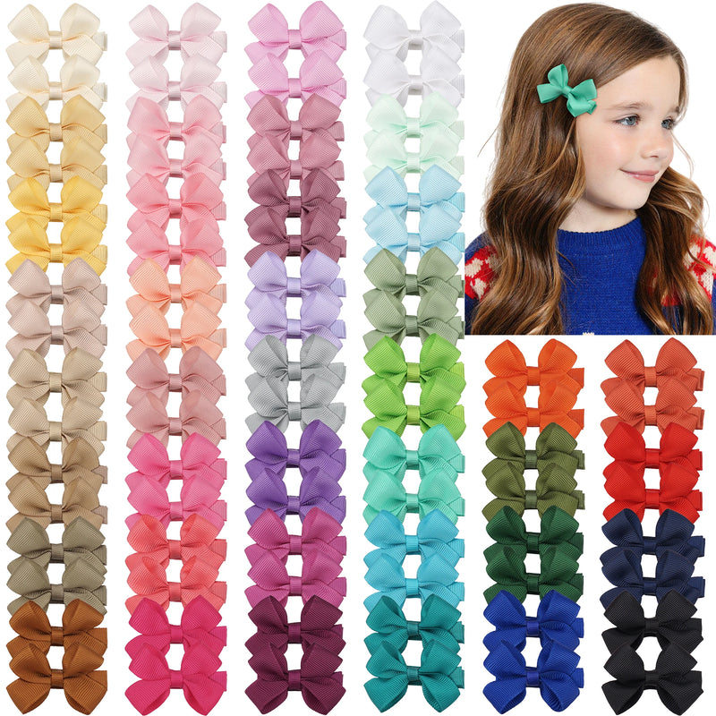 Conjunto de 10 Clipe de Laços Pequenos para Bebê 2" - Acessórios de Cabelo para Meninas e Bebês