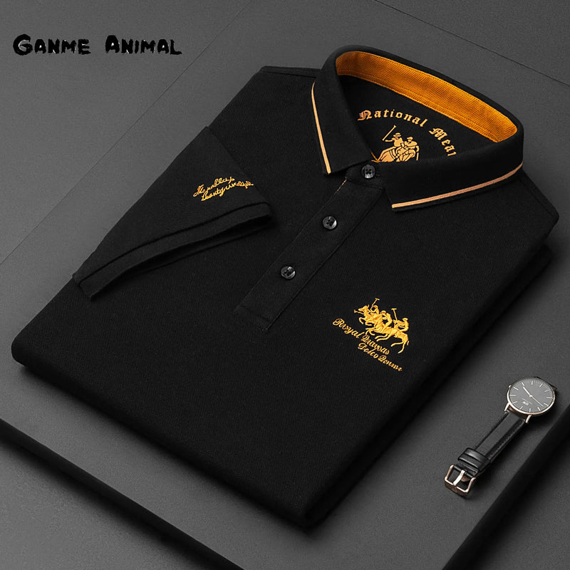 Camiseta Polo Masculina de Algodão Puro