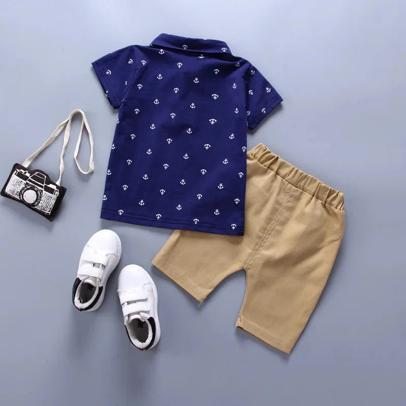 Conjunto Fashion Infantil Masculino de Algodão para Meninos de 1 a 3 Anos