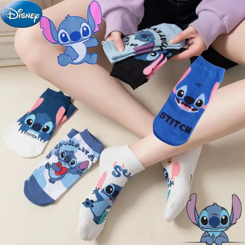 Meias Curtas de Algodão Disney Stitch