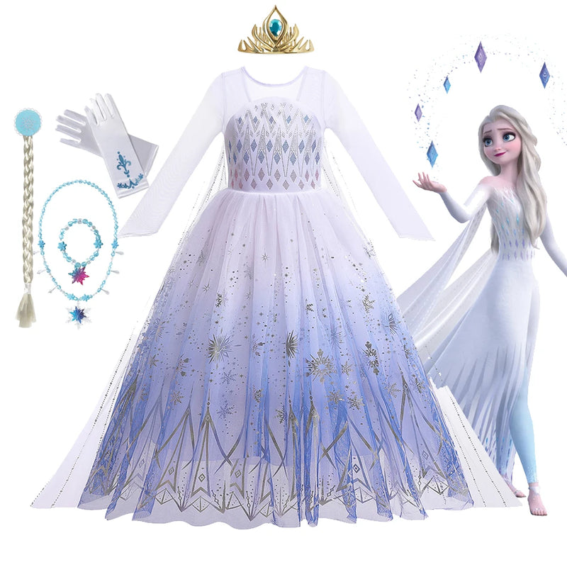 Roupas de Cosplay Disney Frozen 2 para Meninas